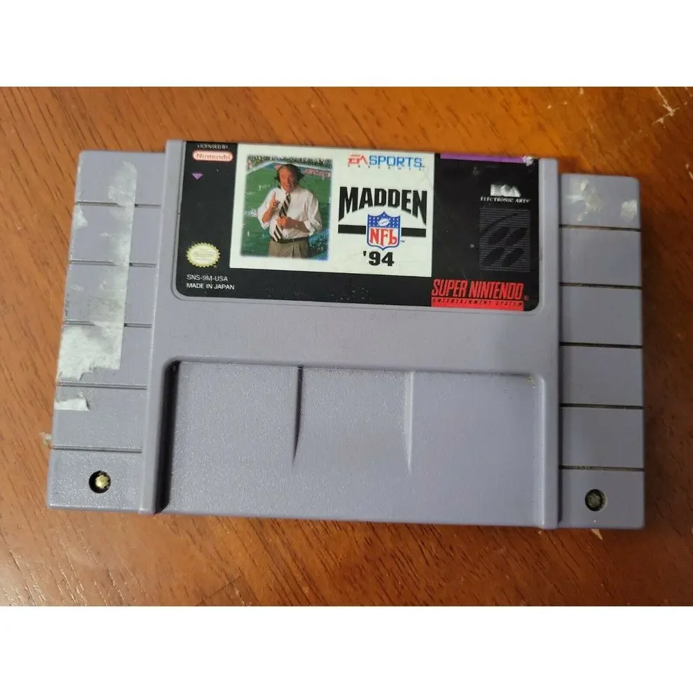 Madden NFL 94 UNTESTED Cartridge (Super Nintendo Entertainment System, 1993)
